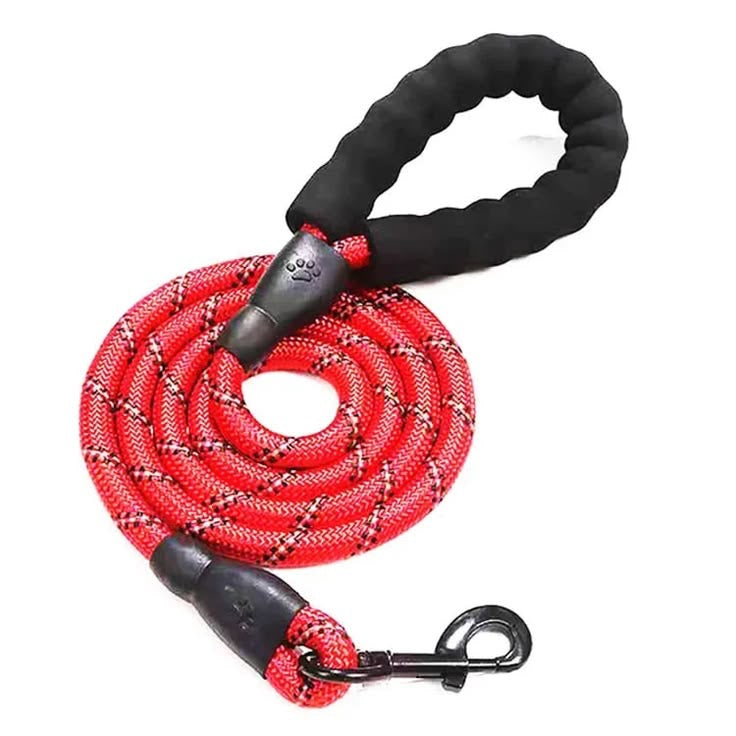 Taglory Rope Dog Leash 6 FT with Comfortable Padded Handle, Highly Reflective Threads Leash and Anti-Tangle Clip for Walking Medium Large Dogs