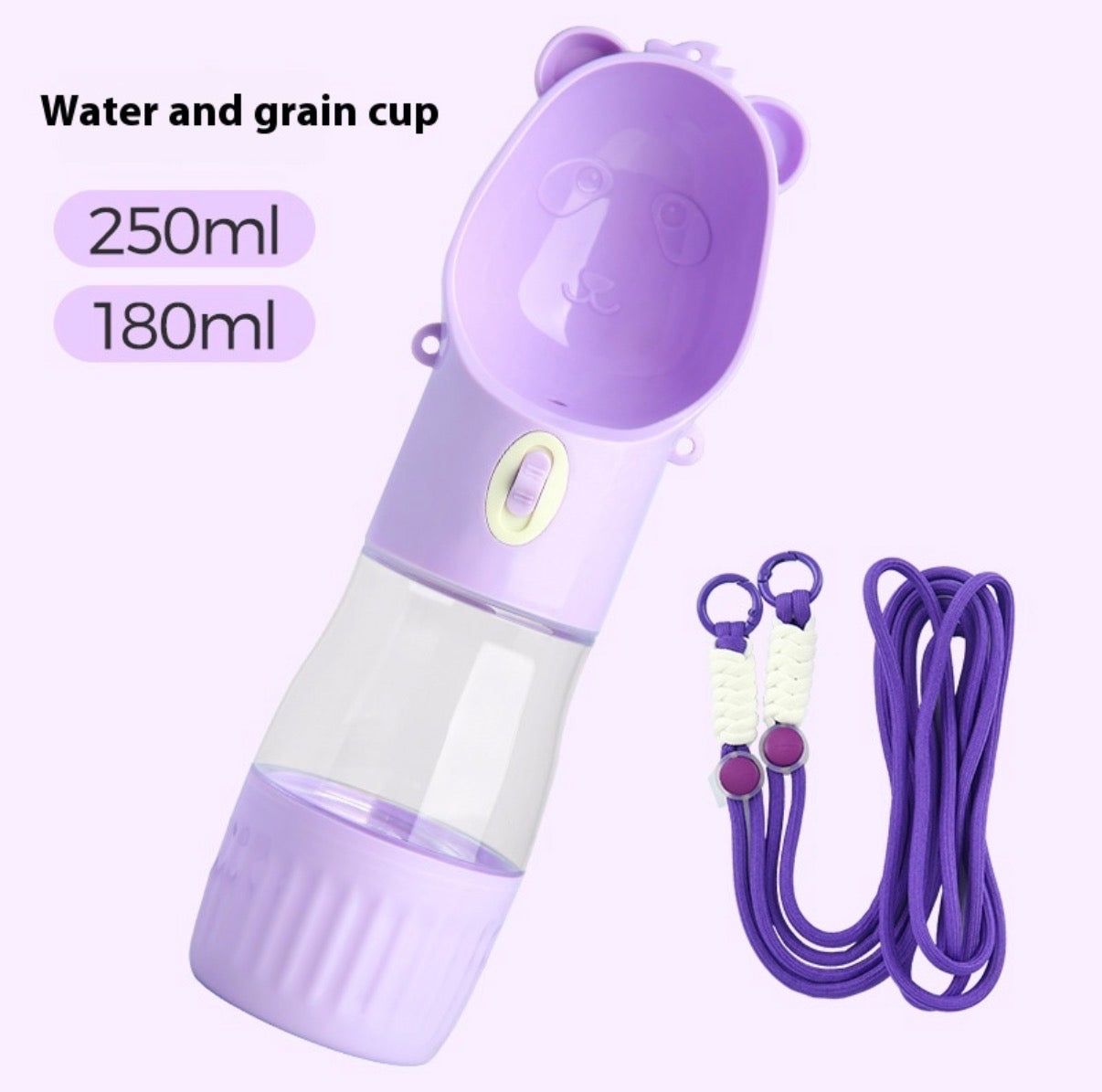 Leak-Proof Dog Travel Water Bottle – Portable 2-in-1 Pet Hydration Dispenser for Hiking & Travel