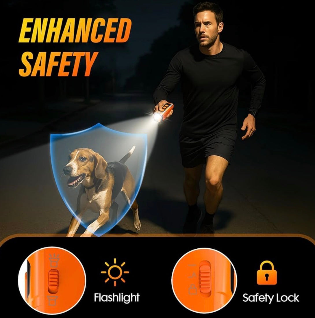 3X Ultrasonic Dog Bark Deterrent – 6-in-1 Stop Barking Device – Humane Dog Training Tool with 23ft Range & LED Flashlight – USB-C Rechargeable