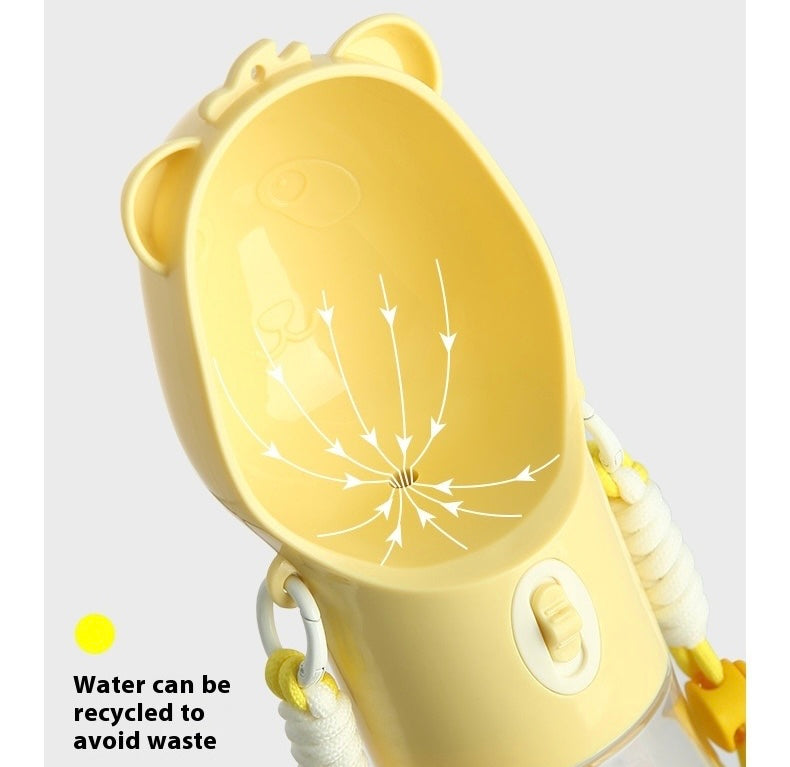 Leak-Proof Dog Travel Water Bottle – Portable 2-in-1 Pet Hydration Dispenser for Hiking & Travel