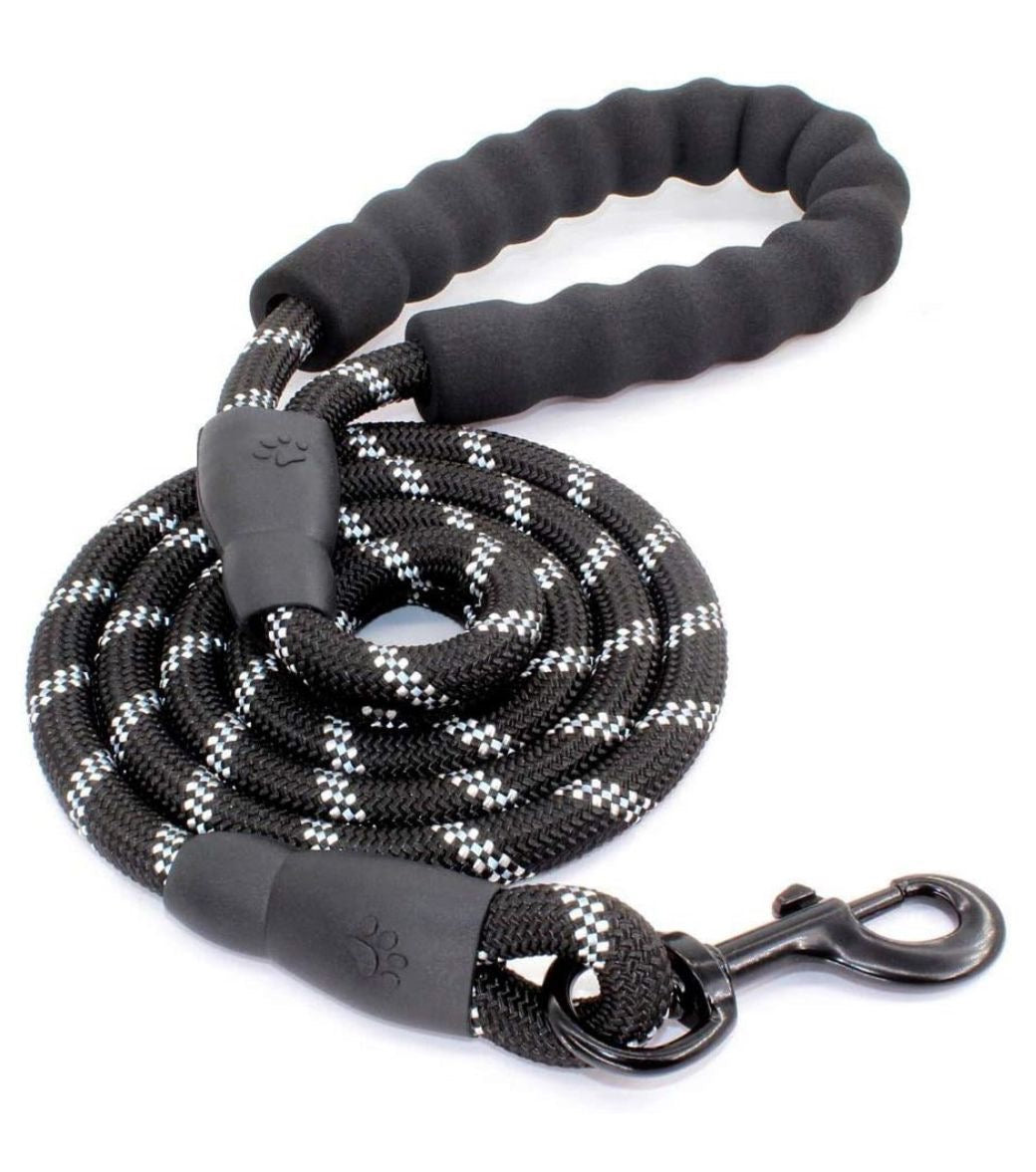Taglory Rope Dog Leash 6 FT with Comfortable Padded Handle, Highly Reflective Threads Leash and Anti-Tangle Clip for Walking Medium Large Dogs