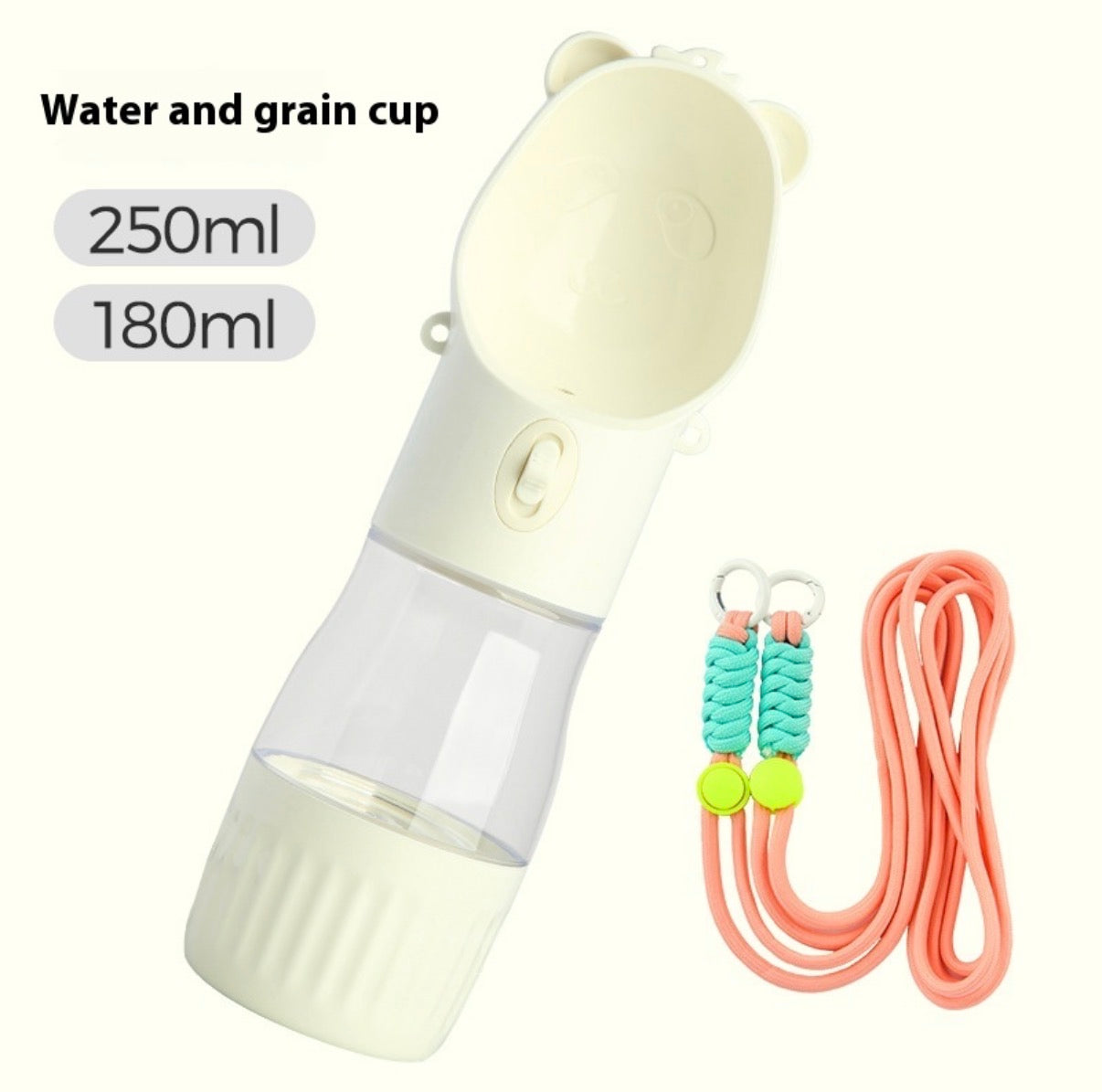 Leak-Proof Dog Travel Water Bottle – Portable 2-in-1 Pet Hydration Dispenser for Hiking & Travel