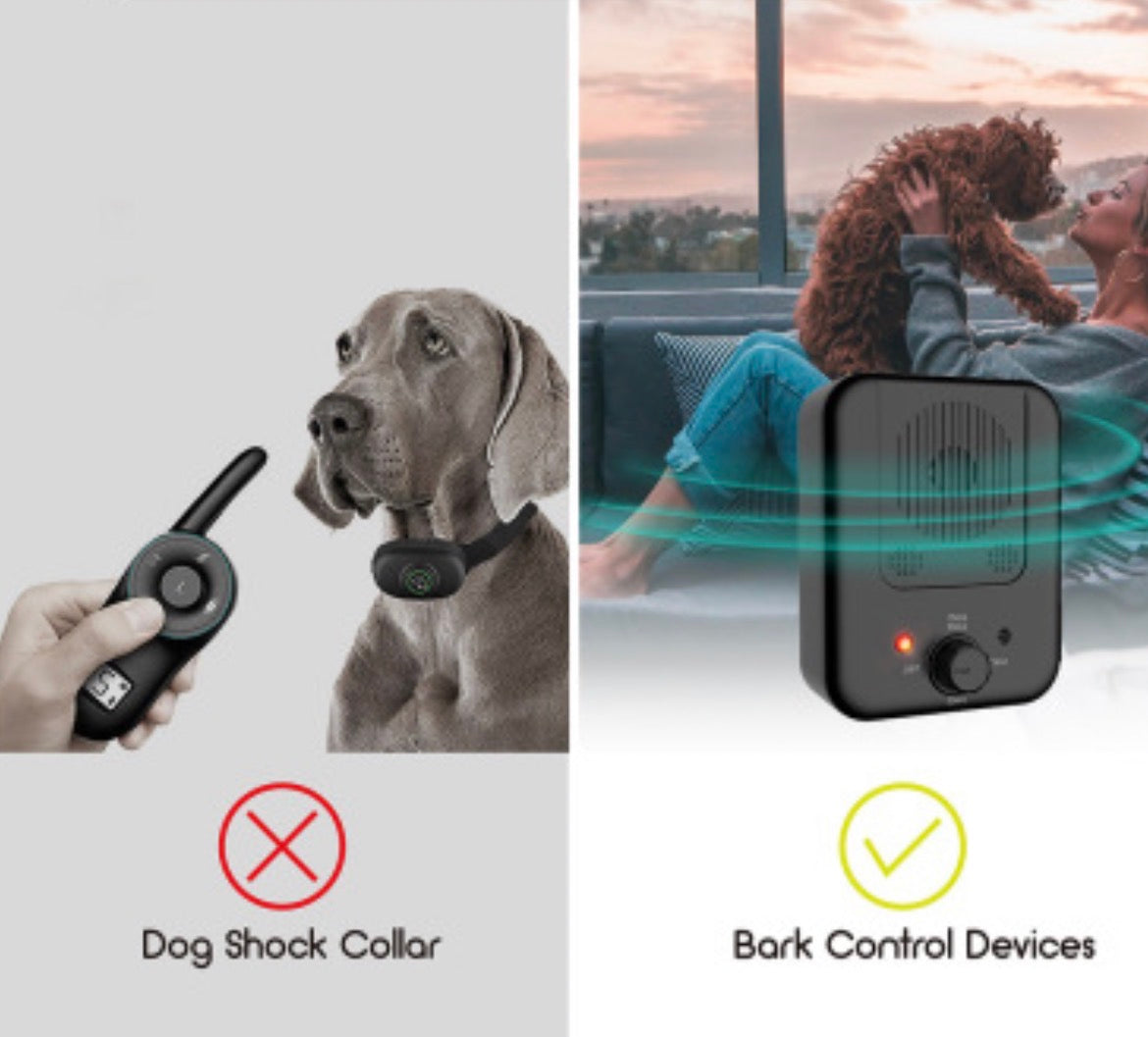 Ultrasonic Anti Barking Device - 33ft Range Rechargeable Dog Bark
Deterrent - Safe & Humane 3-Mode Sonic Bark Suppressor for Indoor & Outdoor