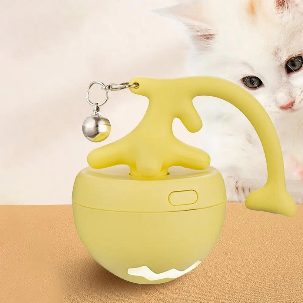 Smart Interactive Cat Toy Ball - Automatic Self-Moving Pet Toy with Feather Tail & USB Charging