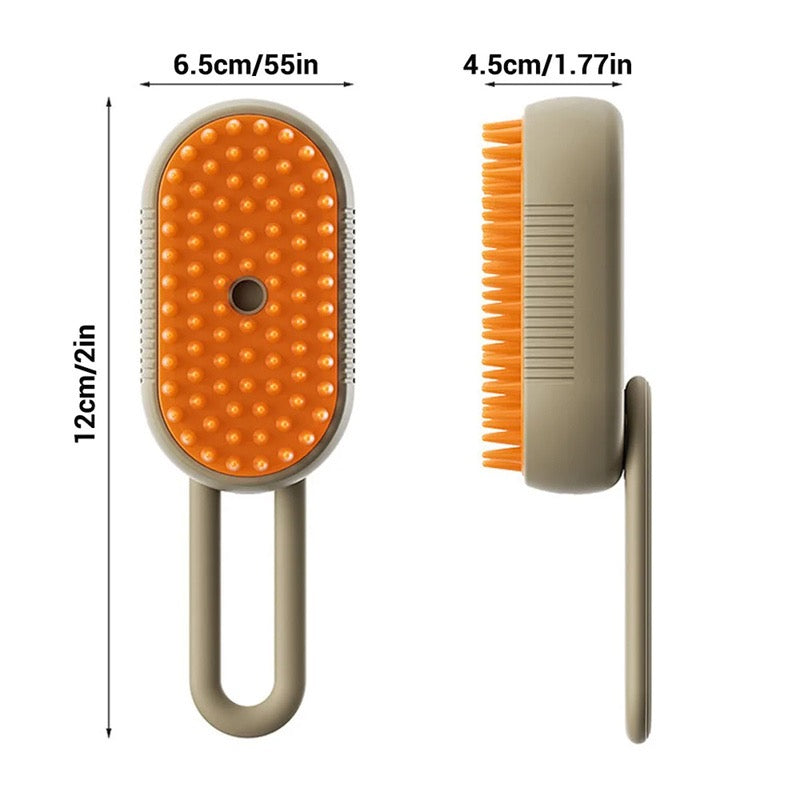 3-in-1 Electric Steam Pet Brush | Anti-Static Grooming & Deshedding Tool for Cats & Dogs
