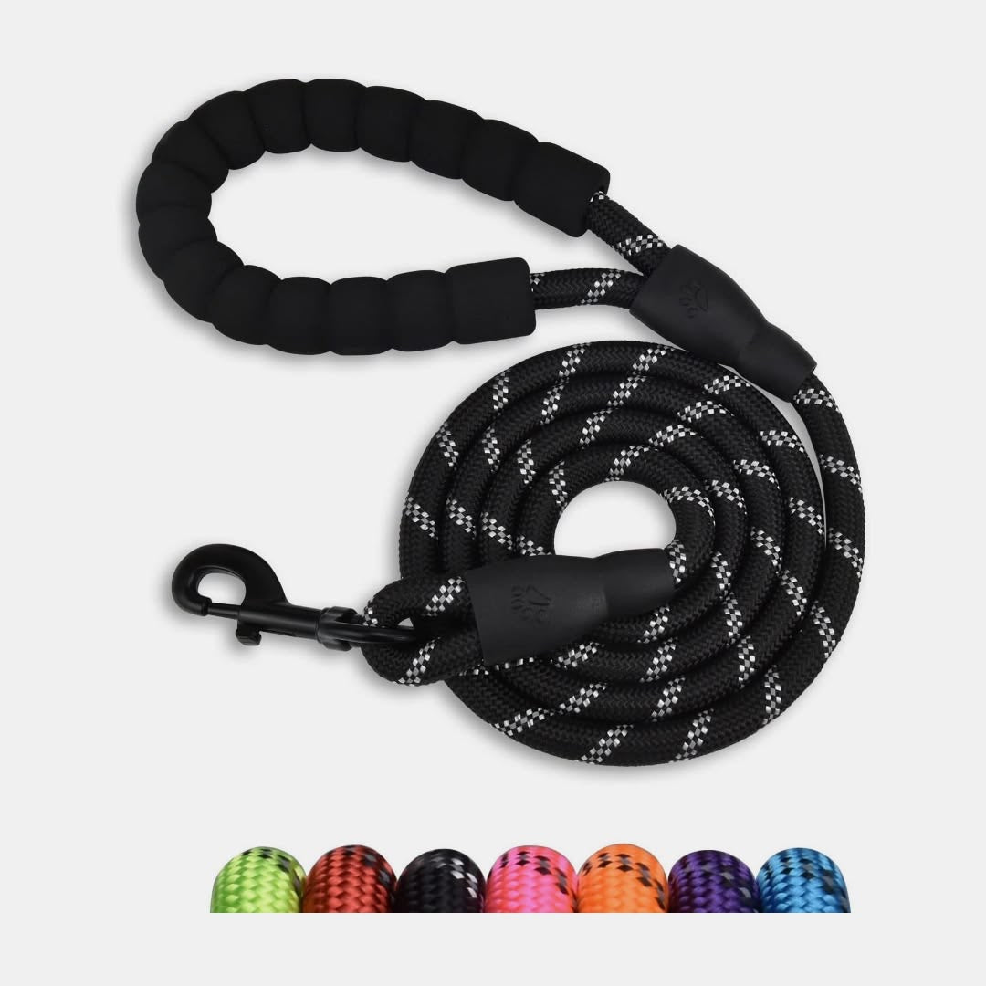Taglory Rope Dog Leash 6 FT with Comfortable Padded Handle, Highly Reflective Threads Leash and Anti-Tangle Clip for Walking Medium Large Dogs