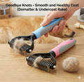 Grooming Brush - Double Sided Shedding, Dematting - Undercoat Rake for Dogs - Dog Grooming Brush - Deshedding Brush for Dogs - Dog Brush, Cat Brush, Reduce Shedding by 95%