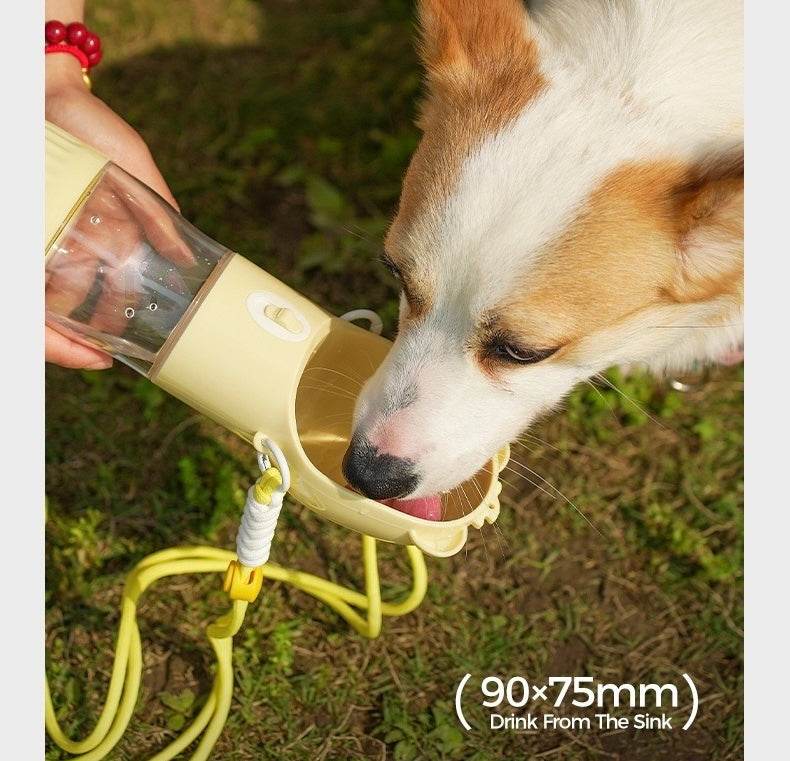 Leak-Proof Dog Travel Water Bottle – Portable 2-in-1 Pet Hydration Dispenser for Hiking & Travel