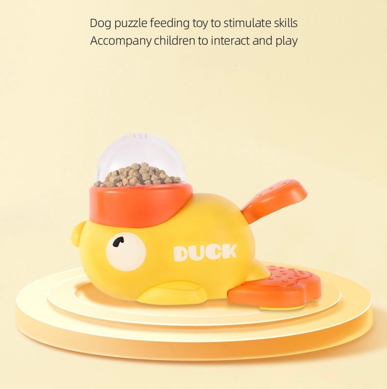 Interactive Dog Puzzle Feeder – Battery-Free Slow Feeder & Enrichment Toy (Yellow)