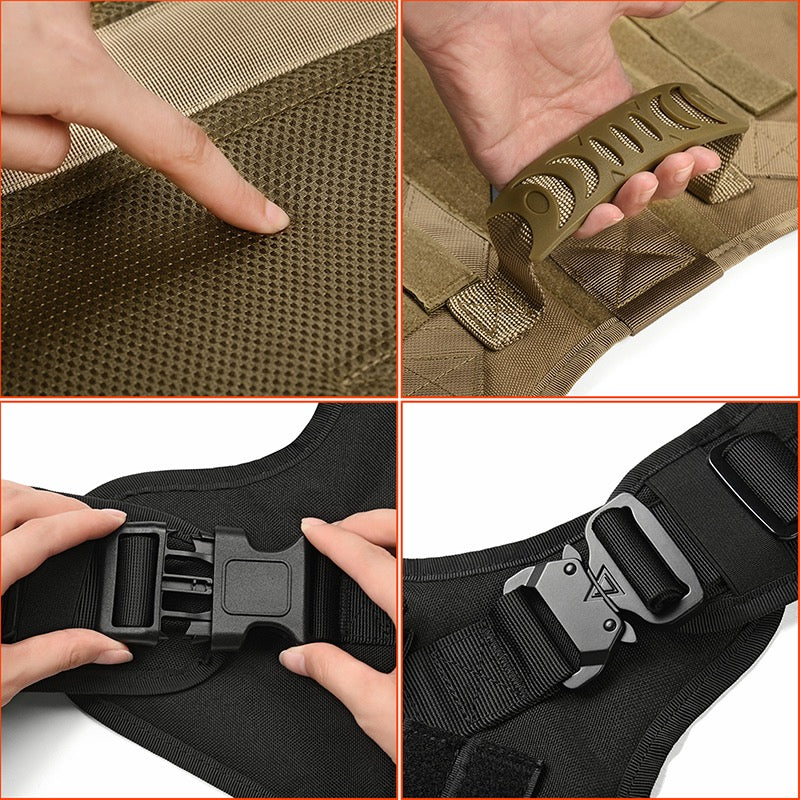 Tactical 1000D Nylon Dog Harness & Leash Set | Heavy Duty Military Training Vest