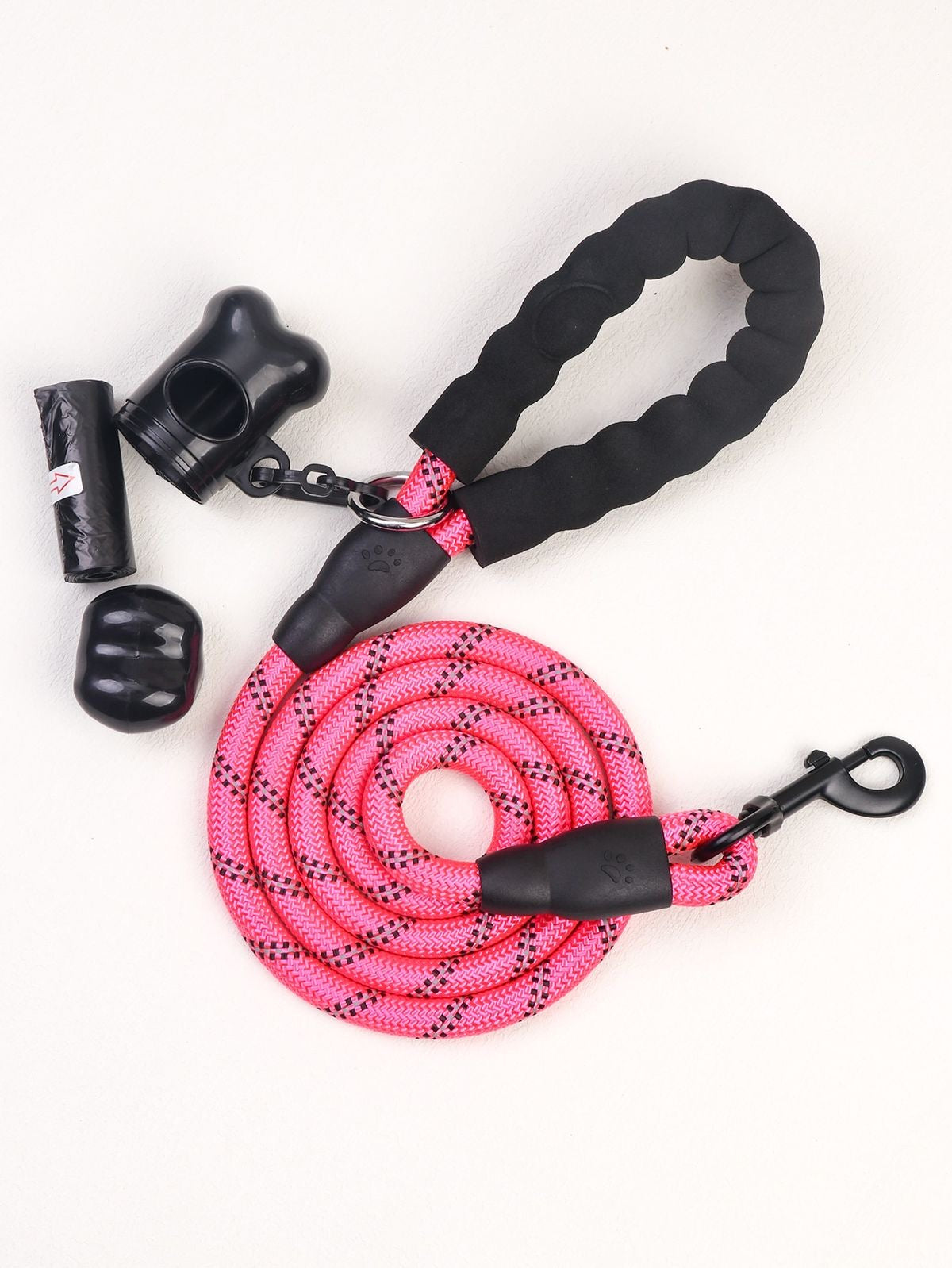 Taglory Rope Dog Leash 6 FT with Comfortable Padded Handle, Highly Reflective Threads Leash and Anti-Tangle Clip for Walking Medium Large Dogs