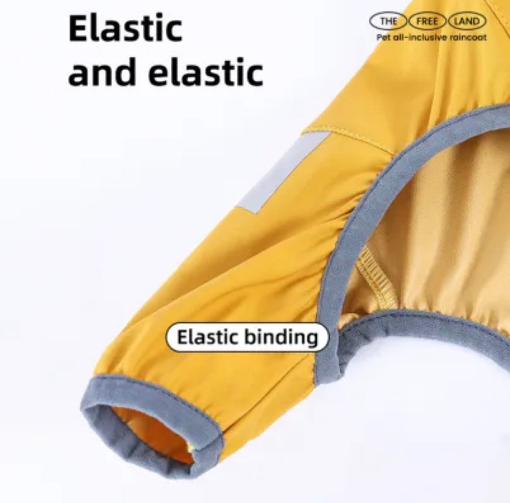 Dog Raincoat With Reflective, Waterproof Dog Rain Jacket With Hood, Leash Hole, Reflective Strap For Small Medium Dogs, Lightweight Puppy Clothes