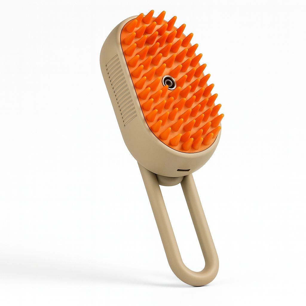 3-in-1 Electric Steam Pet Brush | Anti-Static Grooming & Deshedding Tool for Cats & Dogs