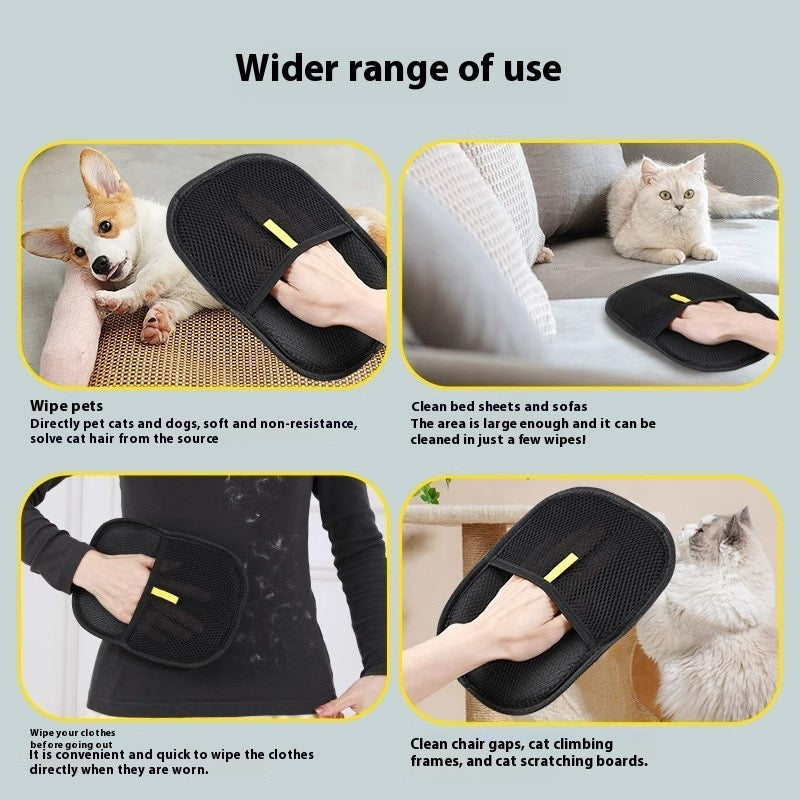 Premium Dual-Sided Pet Grooming Glove | Gentle Deshedding & Massage Mitt for Cats & Dogs