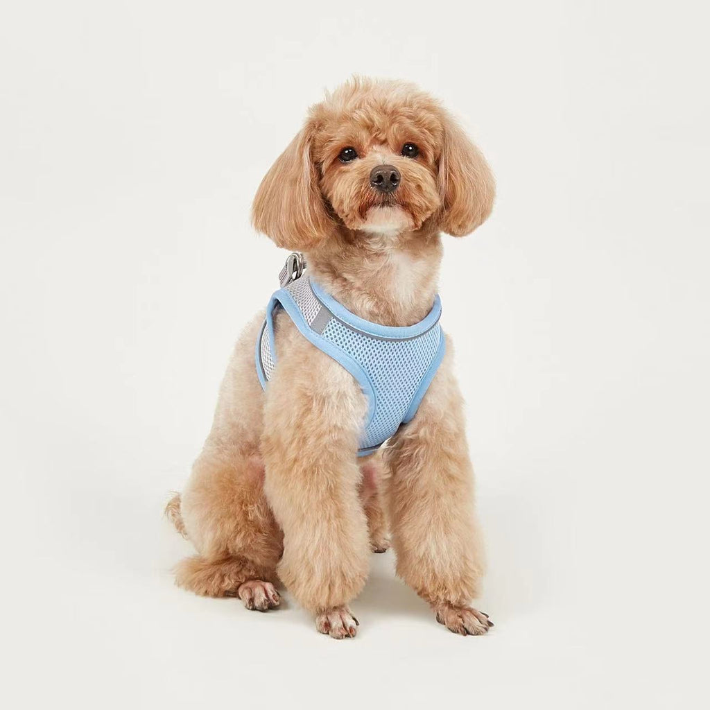 Breathable Small Dog Vest Harness and Leash Set – No-Choke, Escape-Proof Chest Strap for Puppies, Pomeranian, Bichon Frise, Teddy Poodle, and Small Breeds