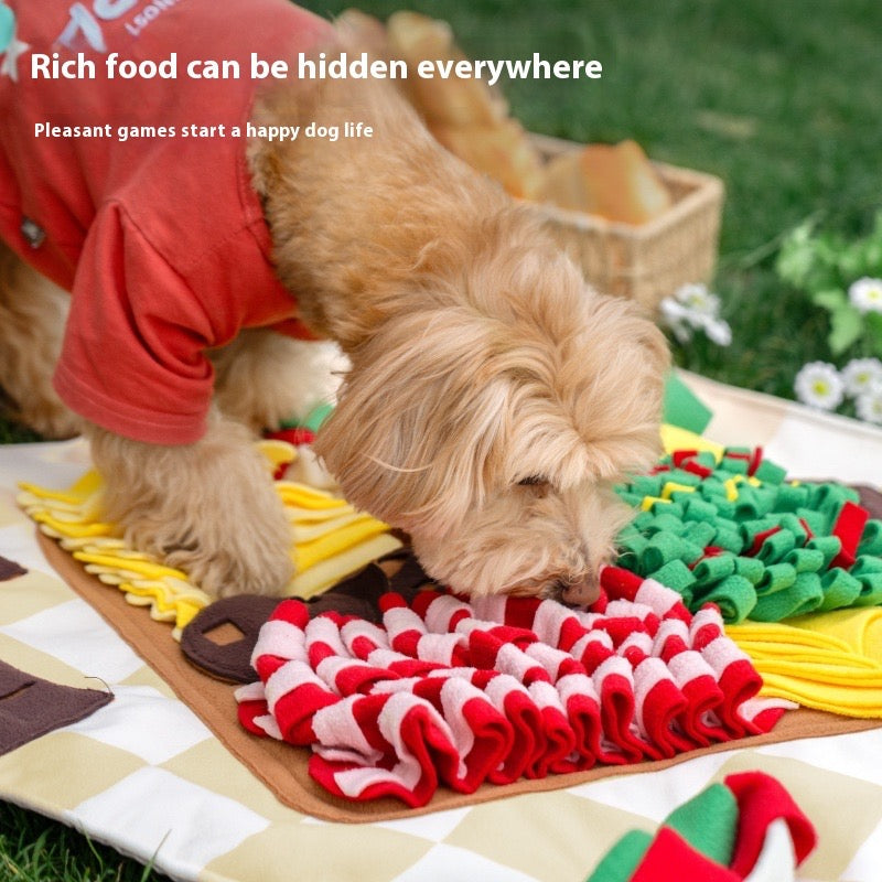 Interactive Strawberry Pie Snuffle Mat for Dogs | Mental Enrichment & Slow Feeder
